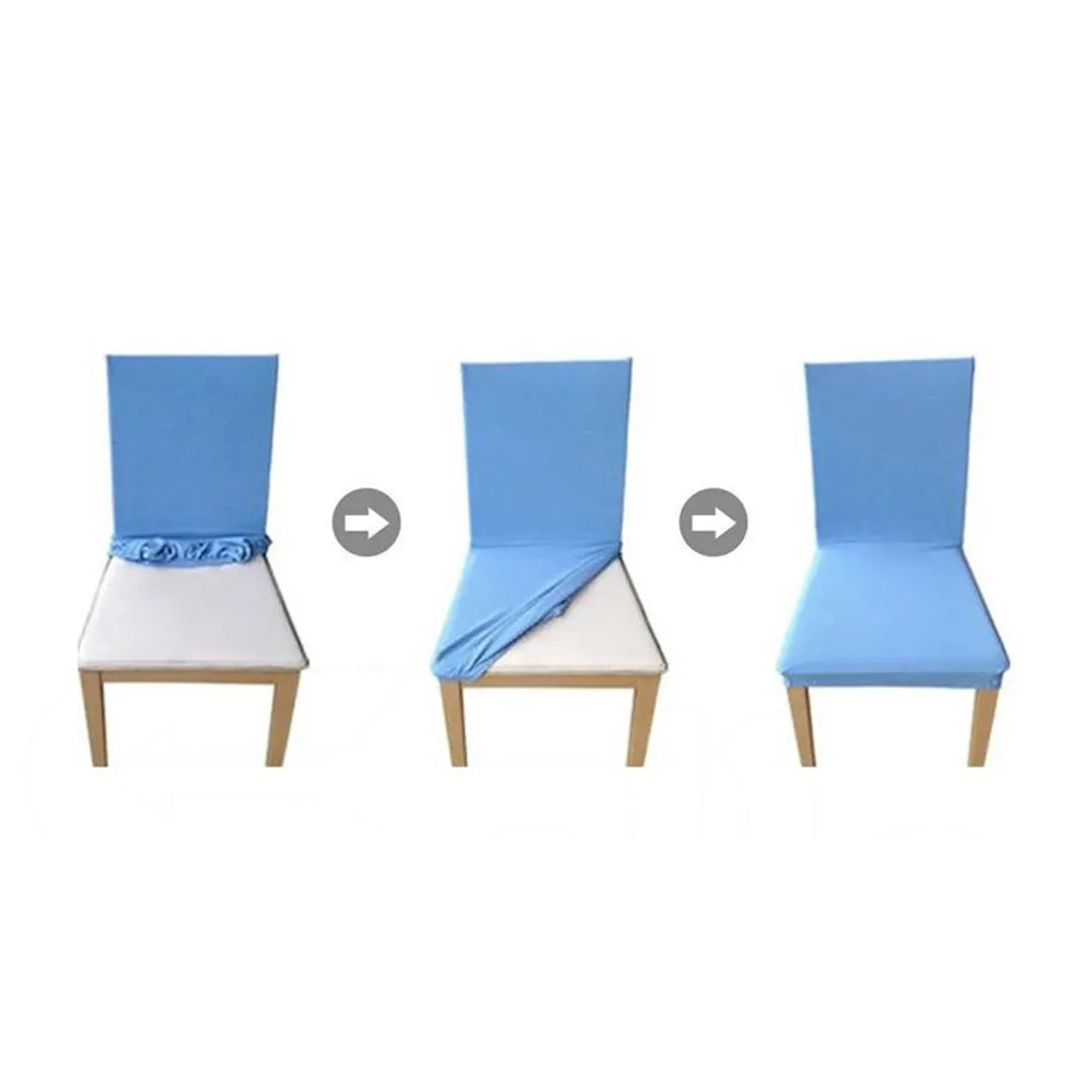 Premium Bubble Frilled Chair Cover Blue