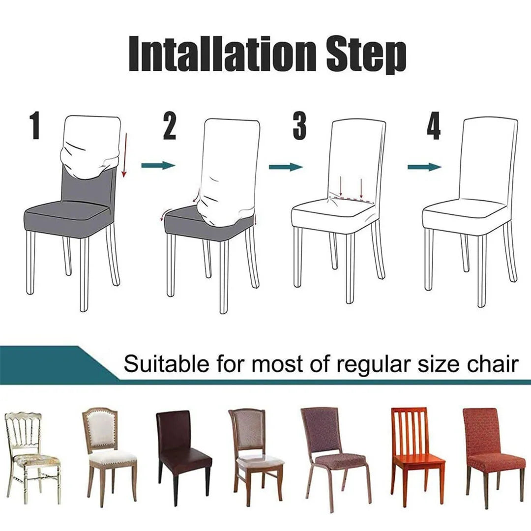 Jacquard Velvet Chair Cover Skin Colour