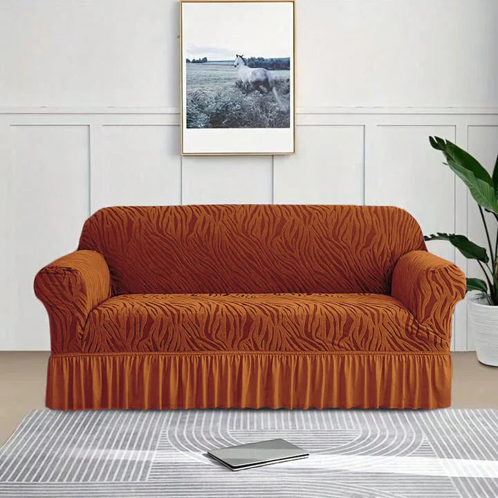 Velvet Stuff Zebra Style Premium Sofa Cover - Cooper (Stretchable Stuff No Size issue)