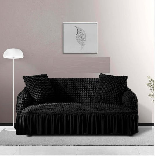 New Turkish Bubble Sofa Cover Black(Stretchable Stuff No Size issue)