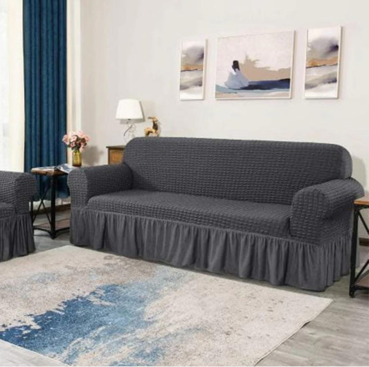 New Turkish Bubble Sofa Cover Gray (Stretchable Stuff No Size issue)